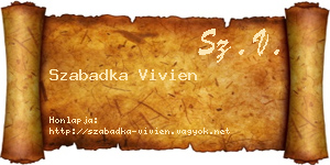 Szabadka Vivien névjegykártya